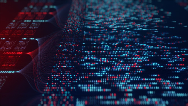 Blue and red dots