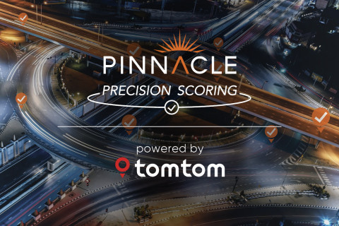 logo lock up of the Pinnacle Precision Scoring Logo and TomTom
